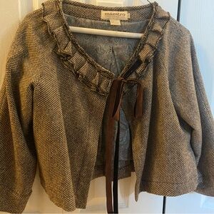 Cutest crop cape style brown blazer